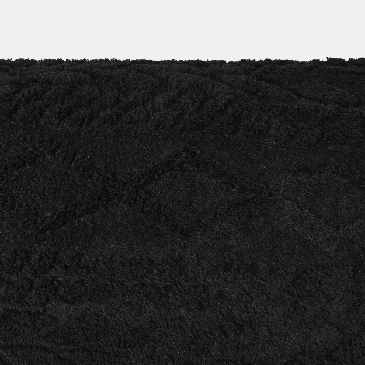 OHS Cable Knit Bolster Pillow - Black>