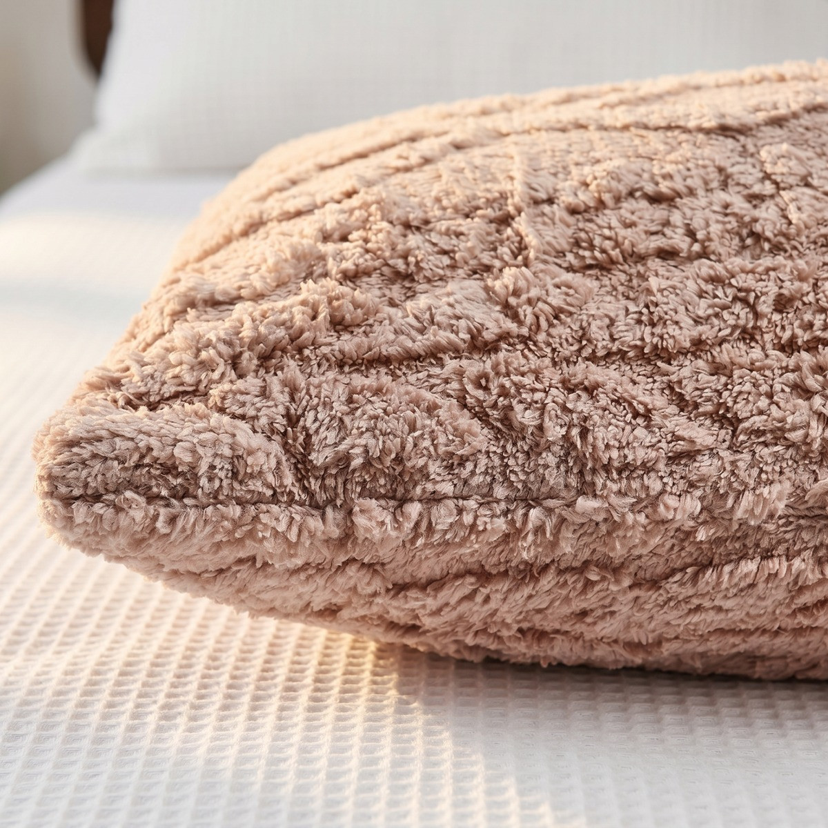 OHS Cable Knit Bolster Pillow - Natural>
