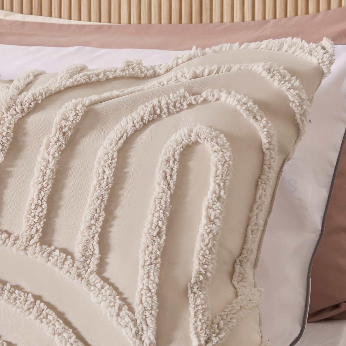 OHS Tufted Arches Bolster Pillow - Stone>