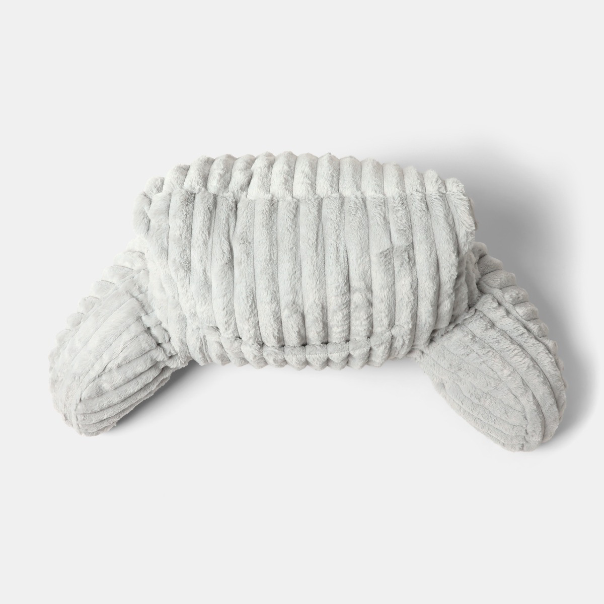 OHS Heatable Ribbed Faux Fur Cuddle Cushion - Silver>