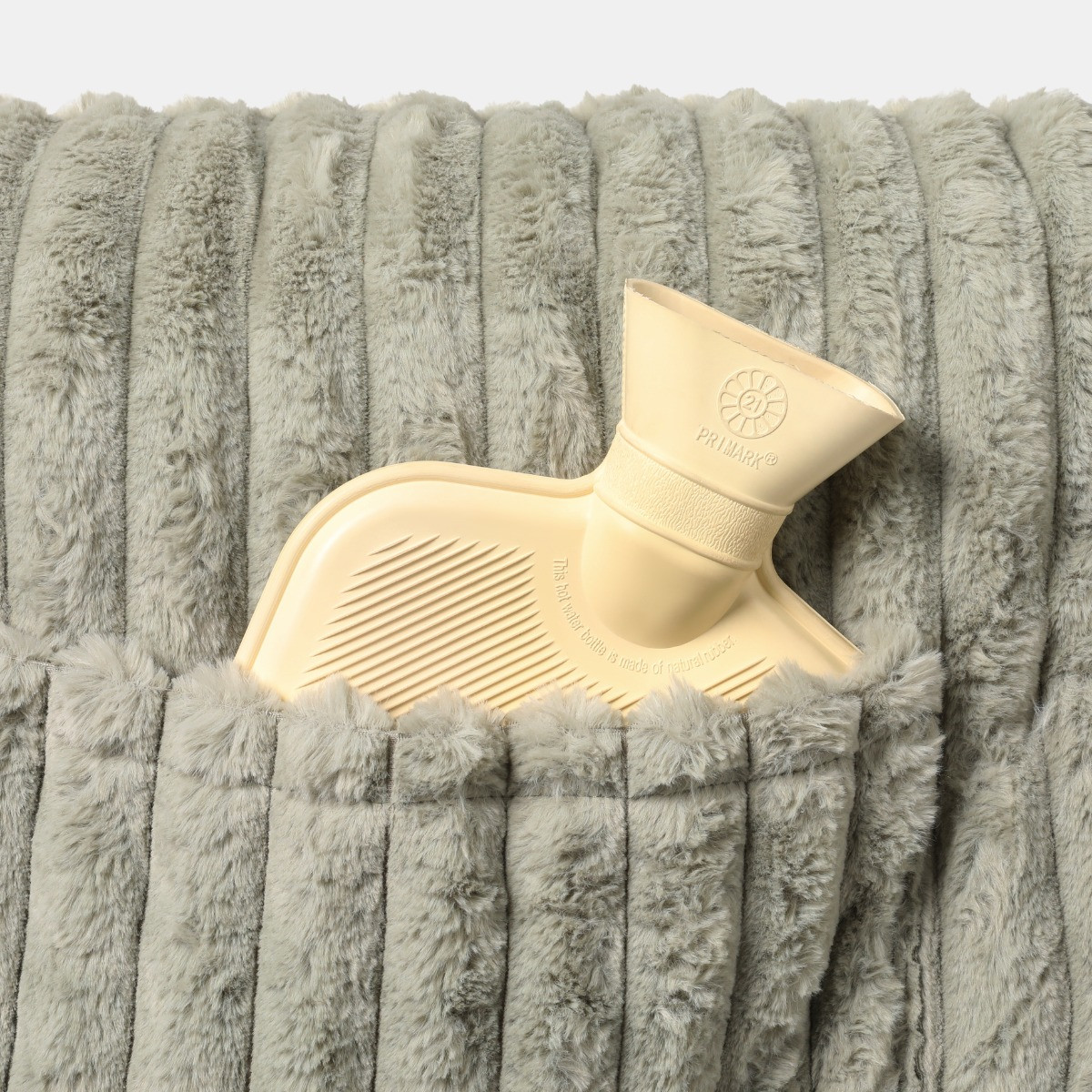 OHS Heatable Ribbed Faux Fur Cuddle Cushion - Sage>