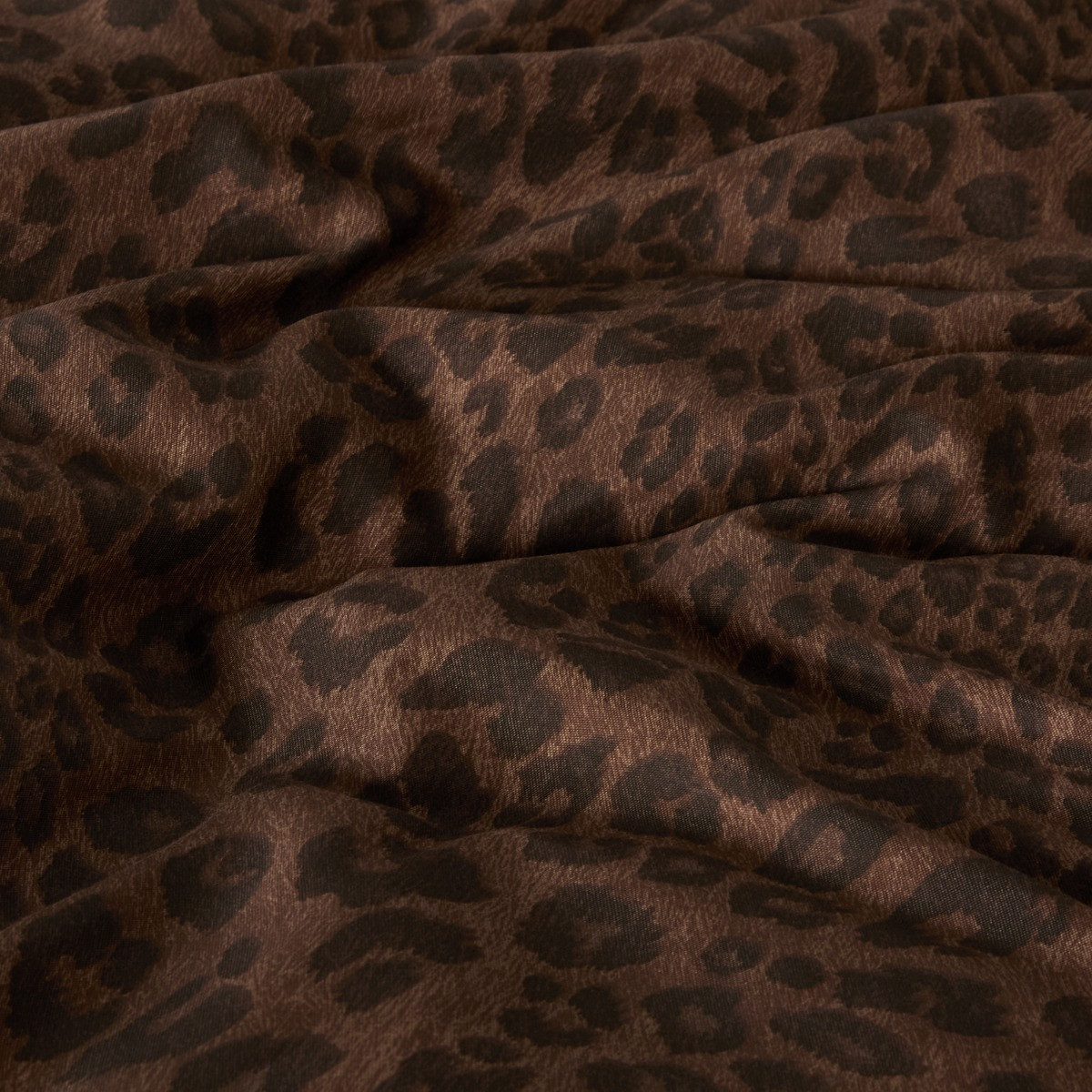 OHS Textured Leopard Print Duvet Cover Set - Brown/Black>