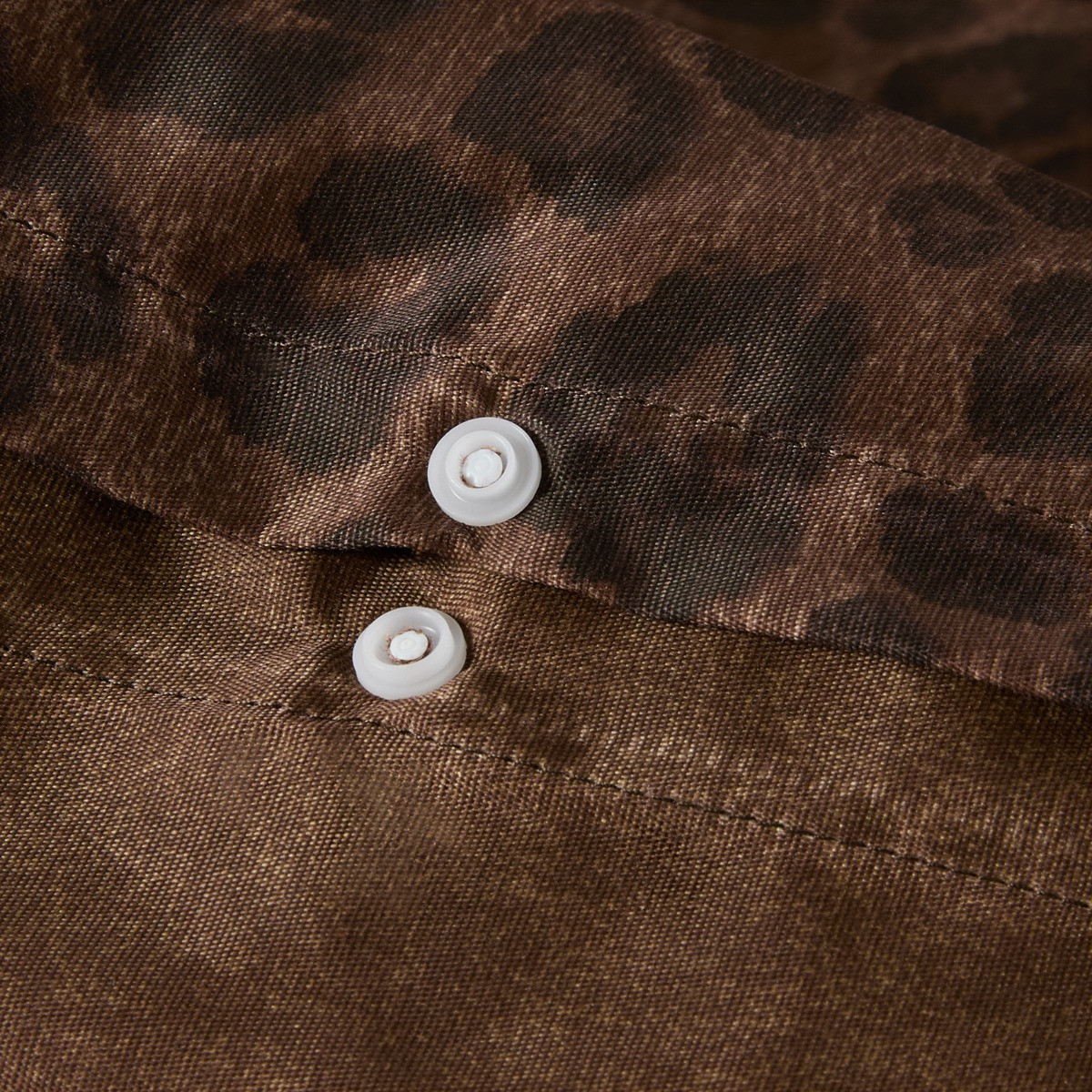 OHS Textured Leopard Print Duvet Cover Set, Brown/Black - King>