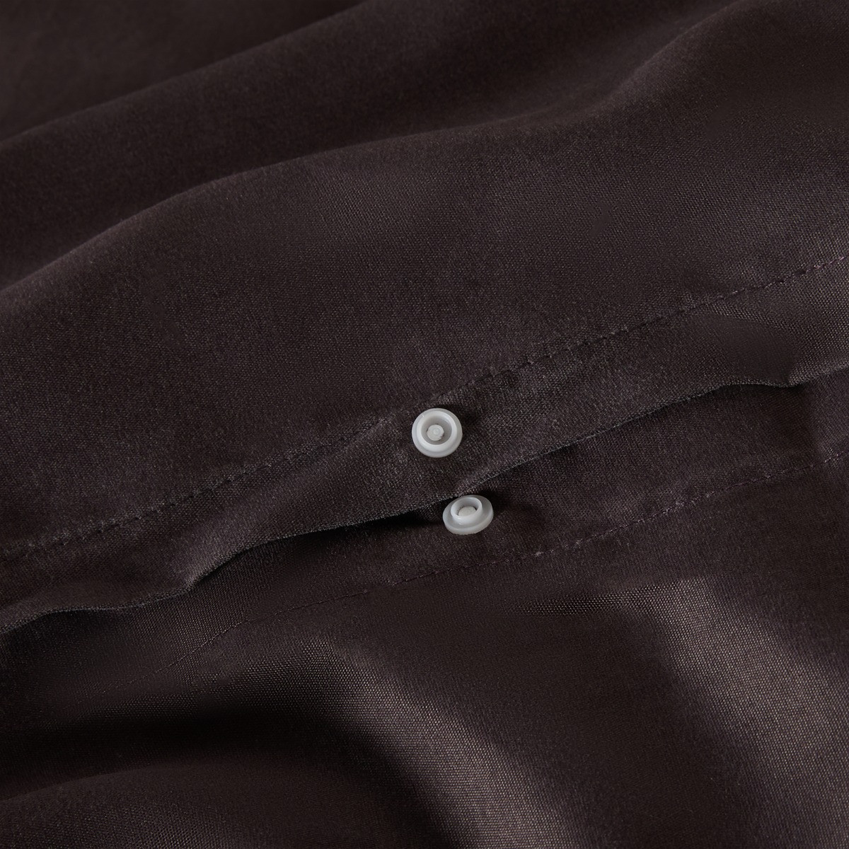 OHS Stripe Edge Duvet Cover Set - Coffee/Natural>