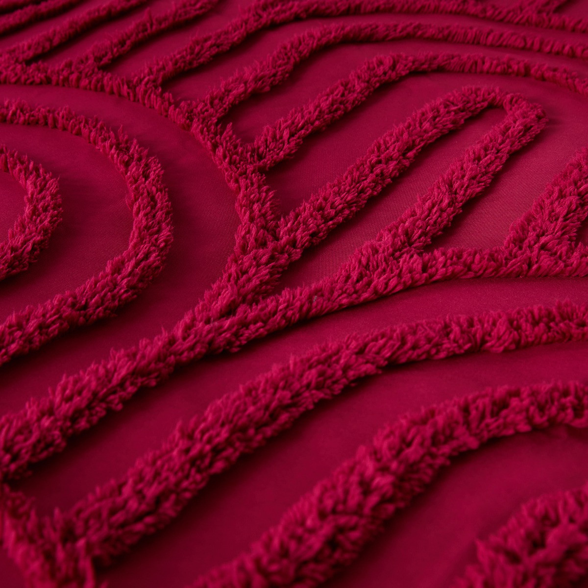 OHS Tufted Arches Duvet Cover Set - Berry>