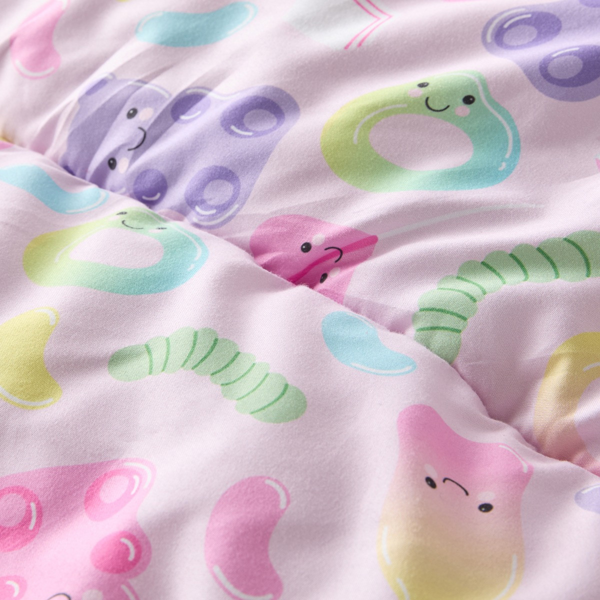 OHS Sweeties Print Coverless 10.5 Tog Duvet Set - Pink>