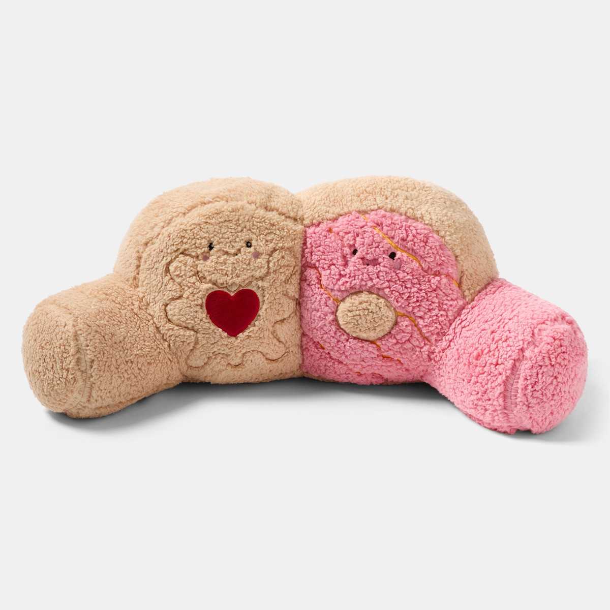 OHS Party Biscuit Duo Cuddle Cushion - Natural/Pink>