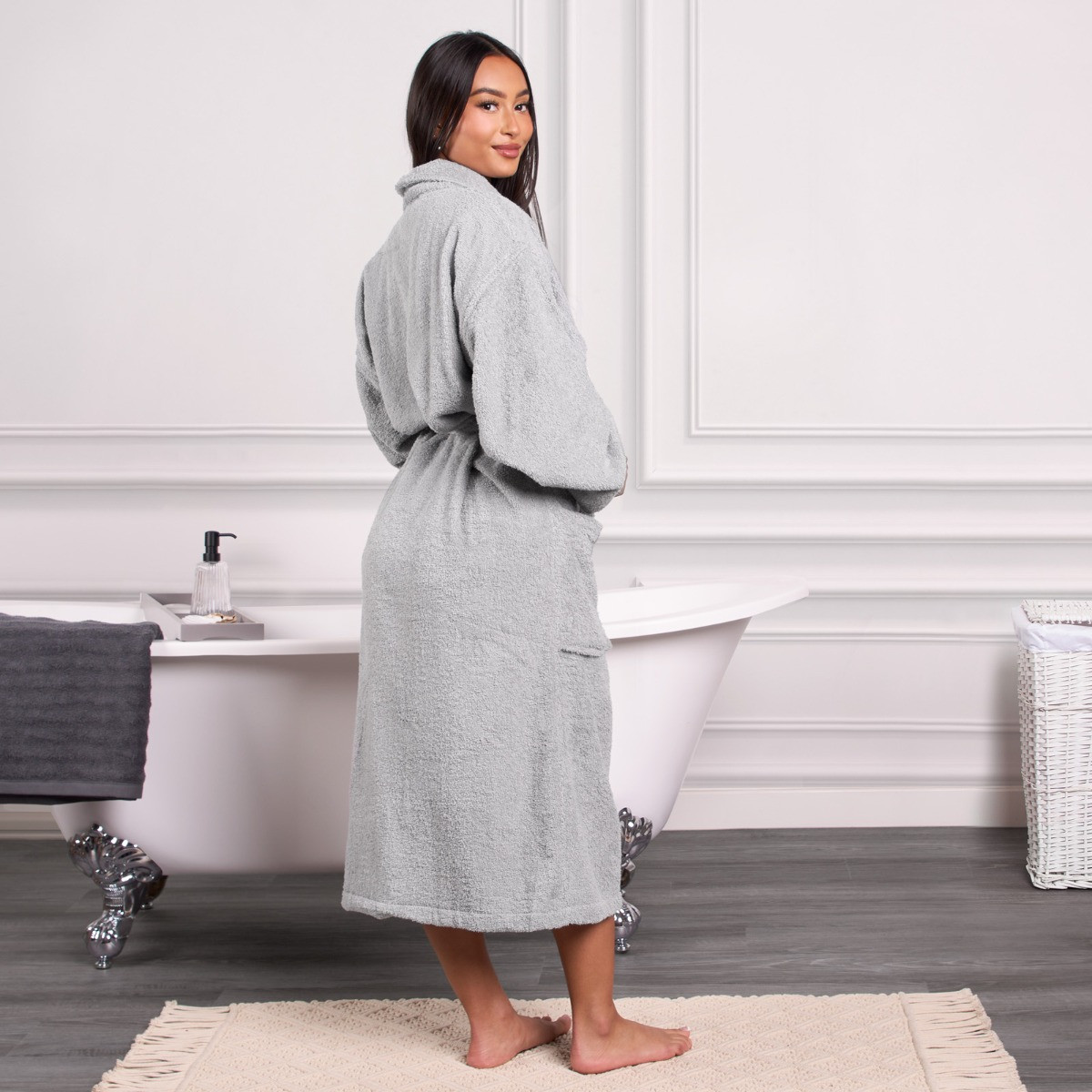 Amazon.com: Long Bathrobes for Women,100% Cotton Dressing Gown,Pure Cotton  Ladies Gauze, Morning Gowns, Sweat and Steam Clothes (Color : Style 4, Size  : L) : Clothing, Shoes & Jewelry