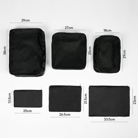 OHS Travel Packing Cube And Bag Set, Black - 6 Piece>