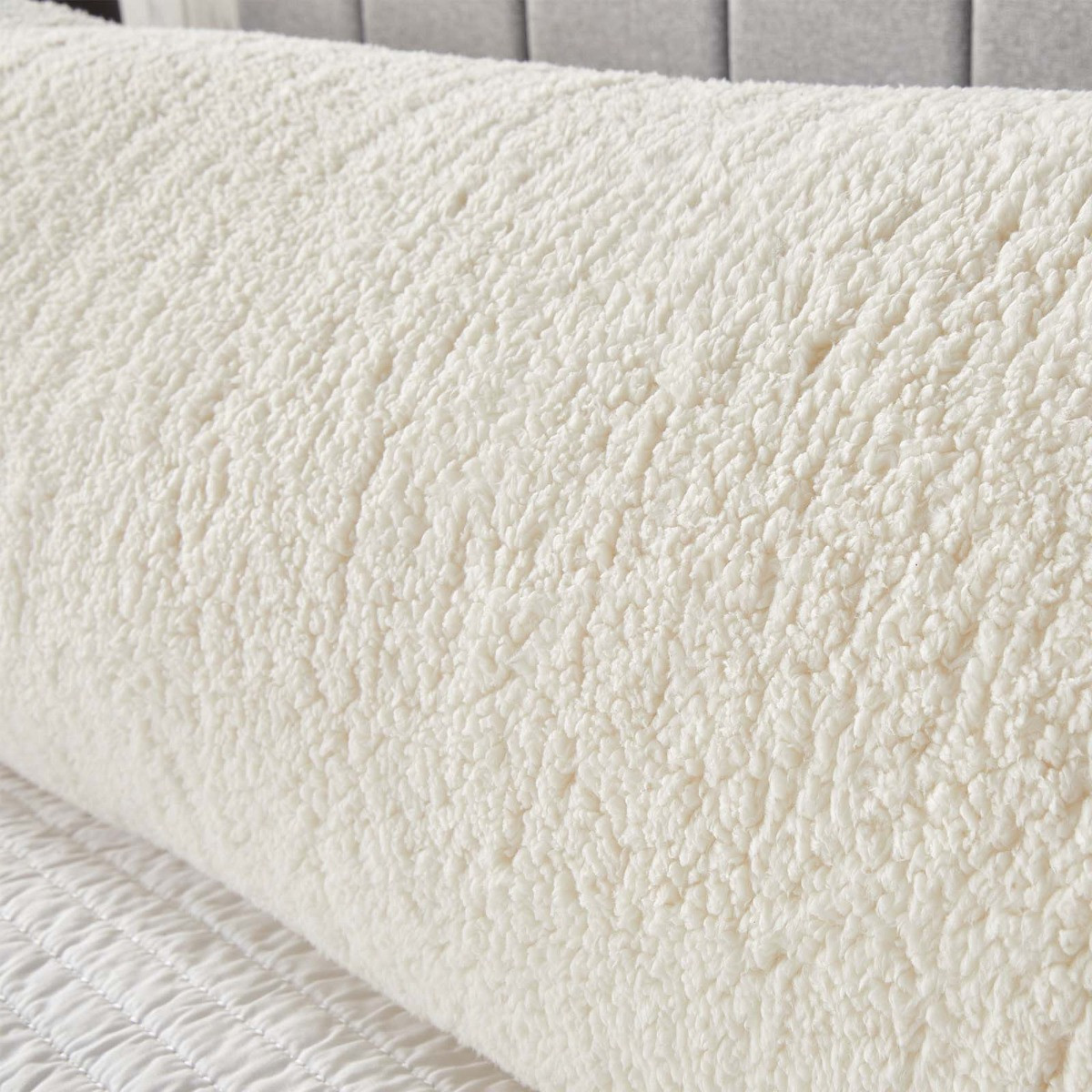 Huggleland Teddy Bolster Pillow Cream