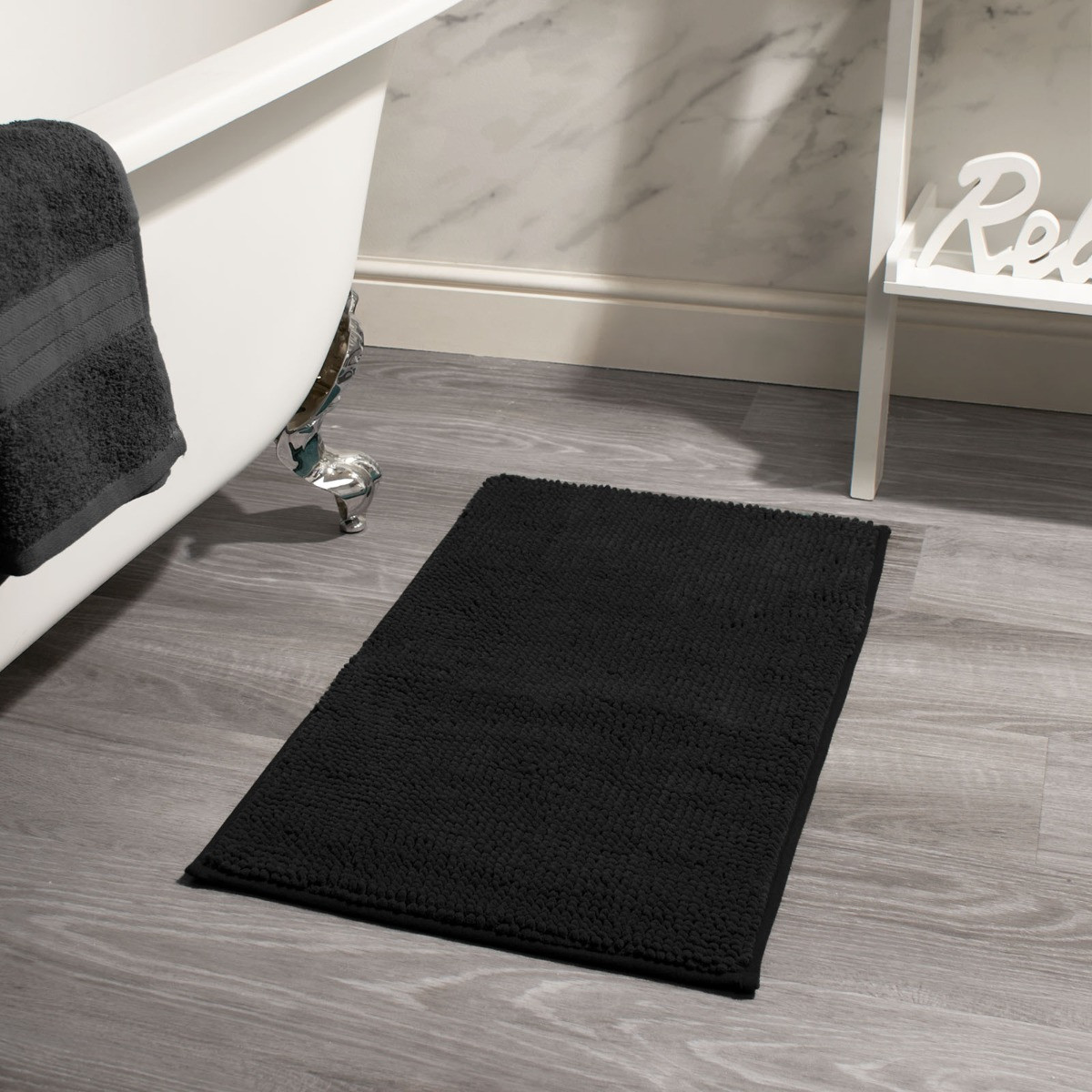 Brentfords Noodle Bath Mat Black