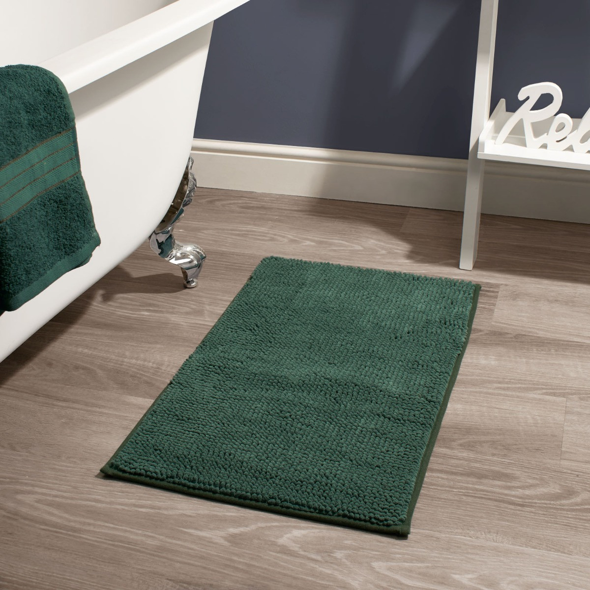Brentfords Noodle Bath Mat Forest Green