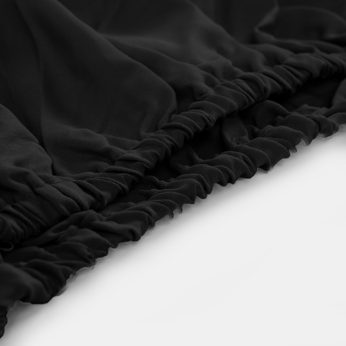 OHS Plain Dyed Deep Fitted Sheet, Black - Superking>