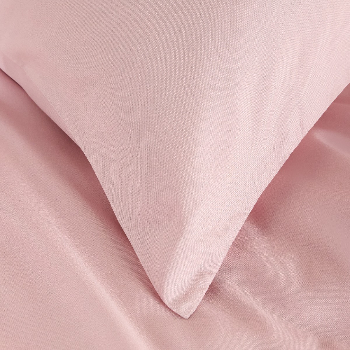 OHS Plain Duvet Cover Set, Blush Pink - Double>