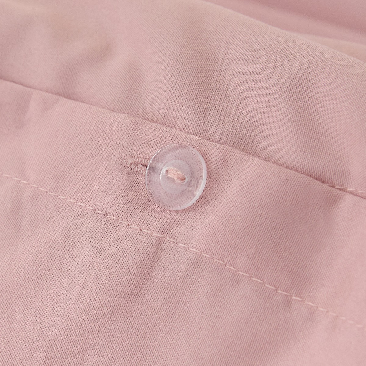 OHS Plain Duvet Cover Set, Blush Pink - Double>