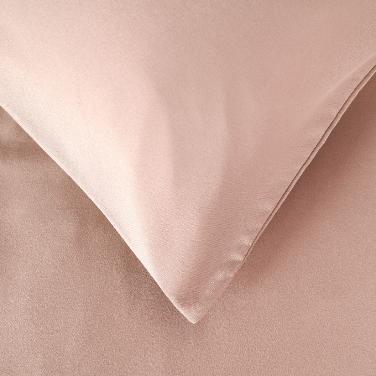 OHS Plain Duvet Cover Set, Blush Pink - Single>