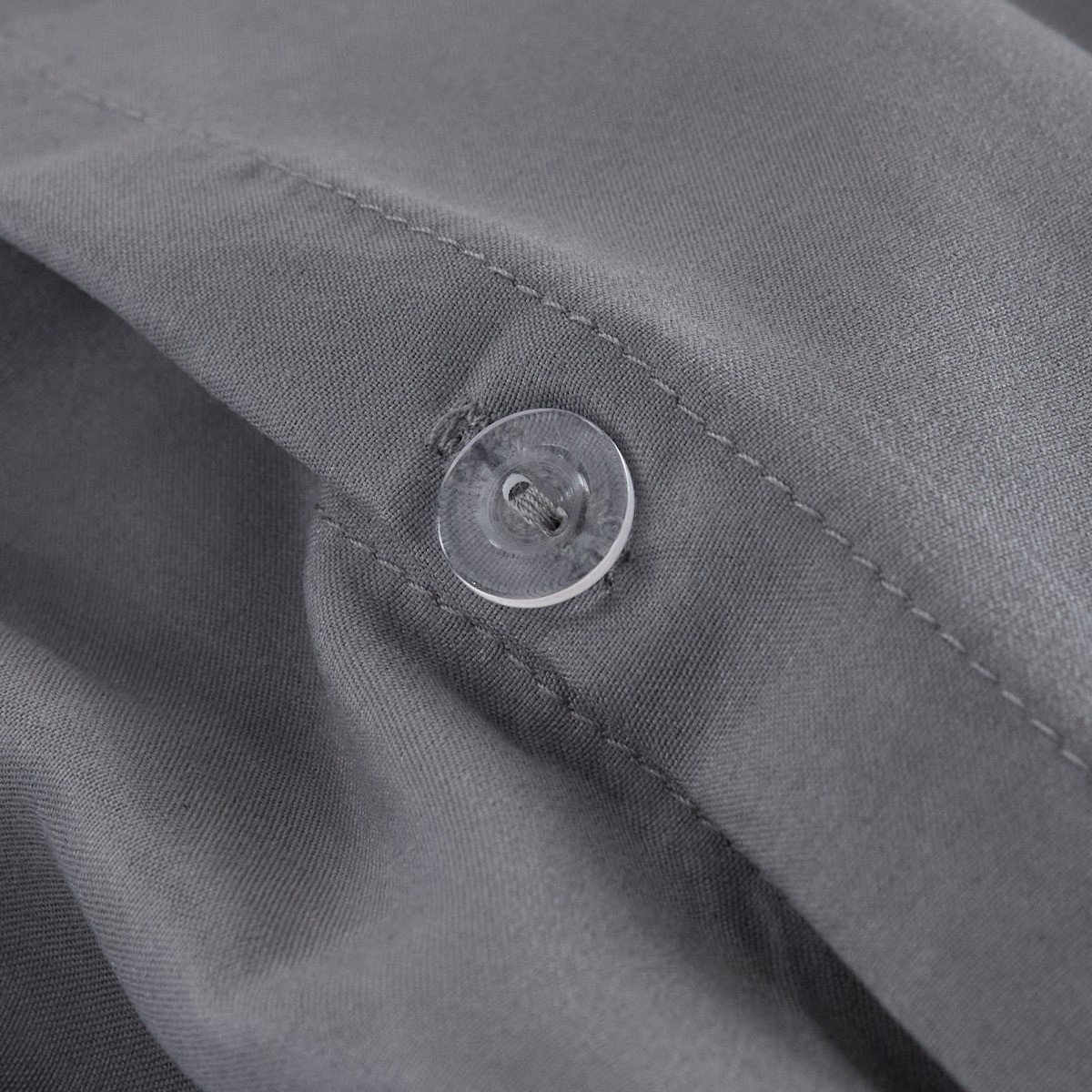 OHS Plain Duvet Cover Set, Grey - King>