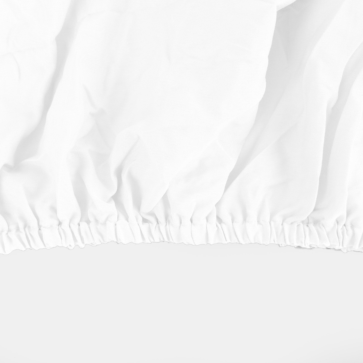 OHS Plain Dyed Deep Fitted Sheet - White>