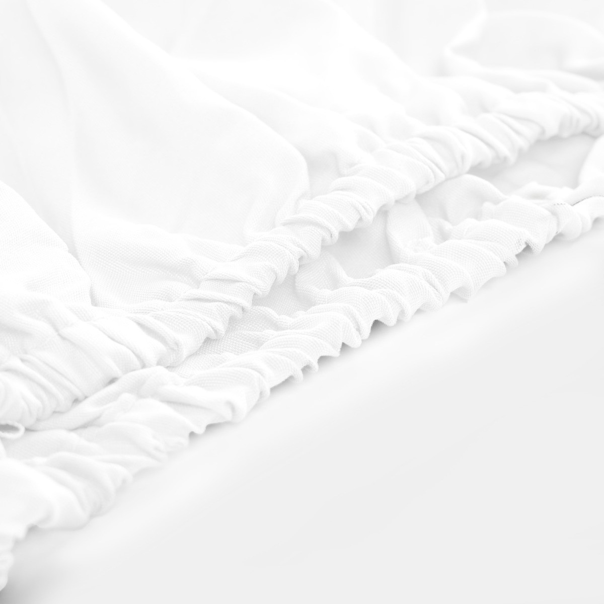 OHS Plain Dyed Deep Fitted Sheet - White>