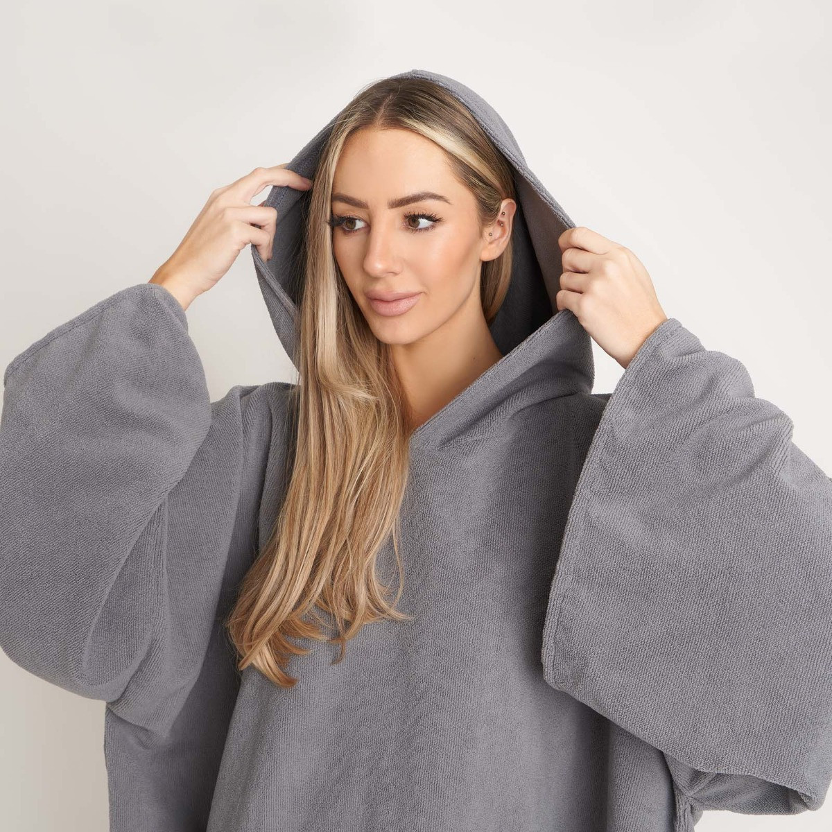 OHS Adult Towel Poncho - Charcoal Grey>