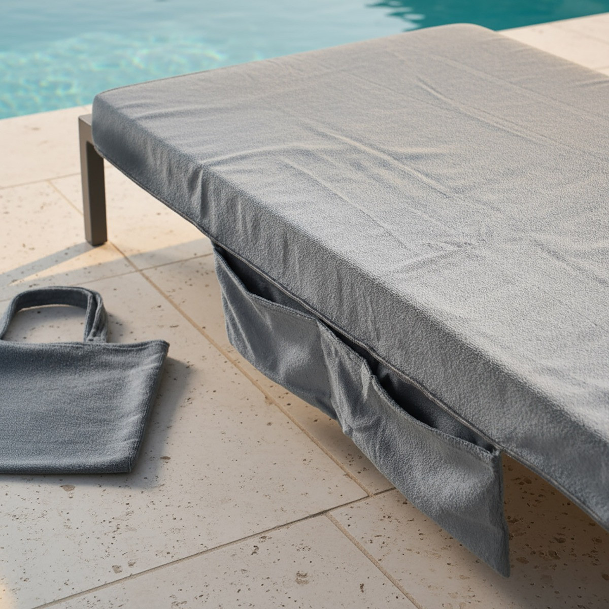 OHS Beach Towel In A Bag - Charcoal>