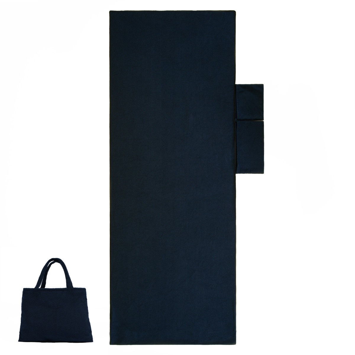 Brentfords Beach Towel In A Bag Navy