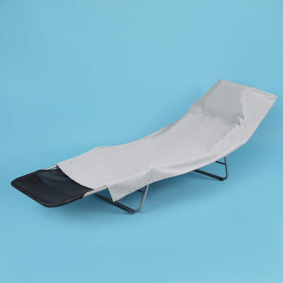 Brentfords Beach Towel With Removable Pillow Grey