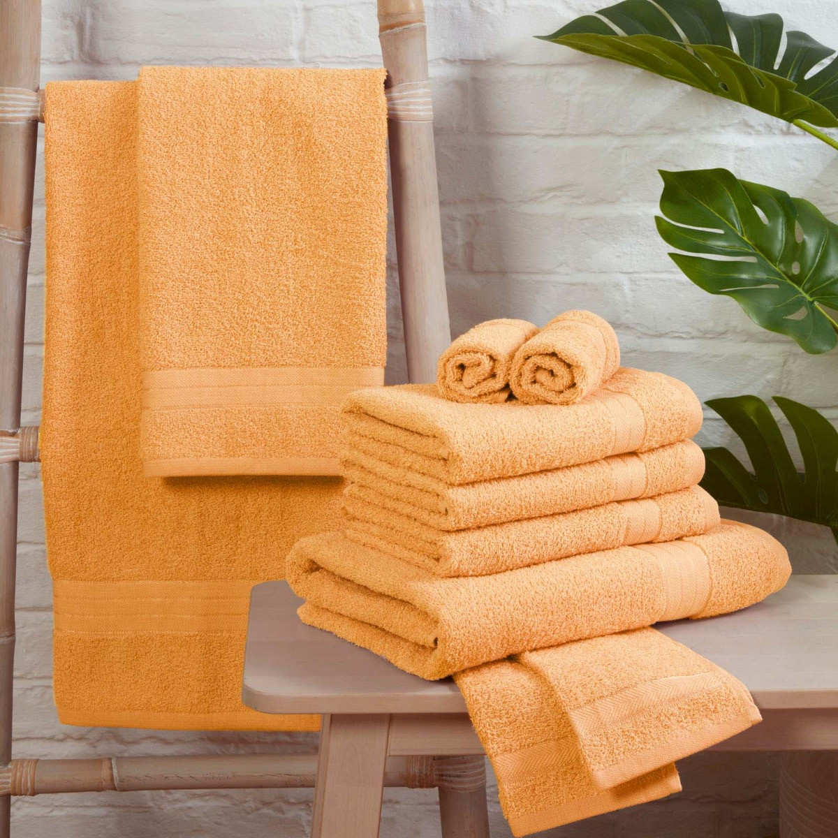Brentfords Towel Bale 10 Piece - Mustard Ochre Yellow>
