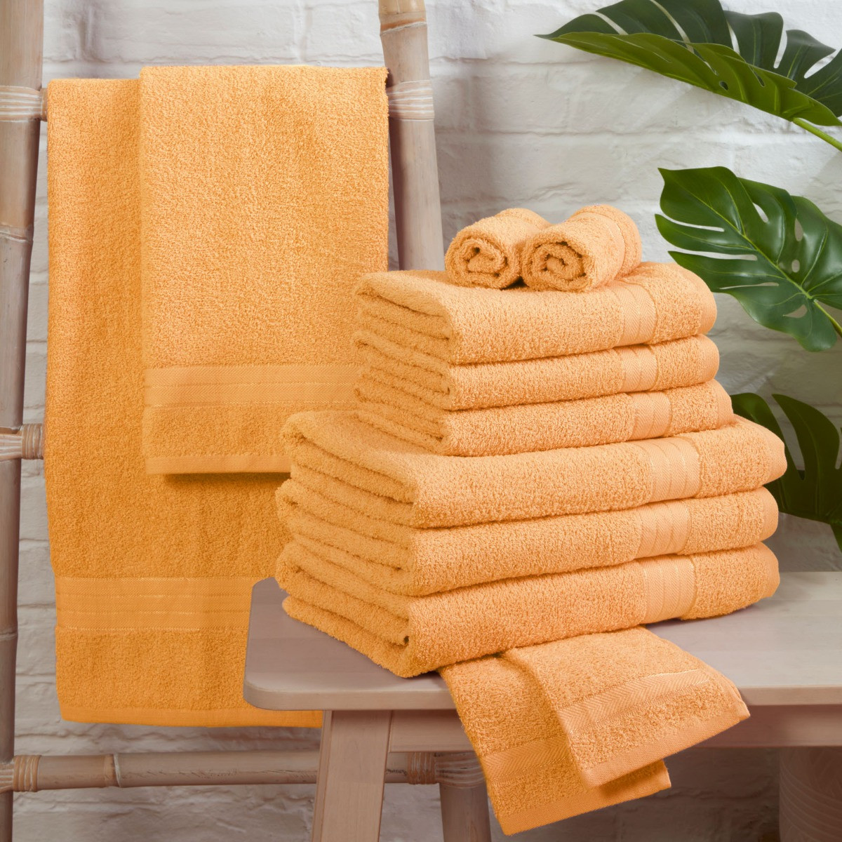 Brentfords Towel Bale 12 Piece - Mustard Ochre Yellow>