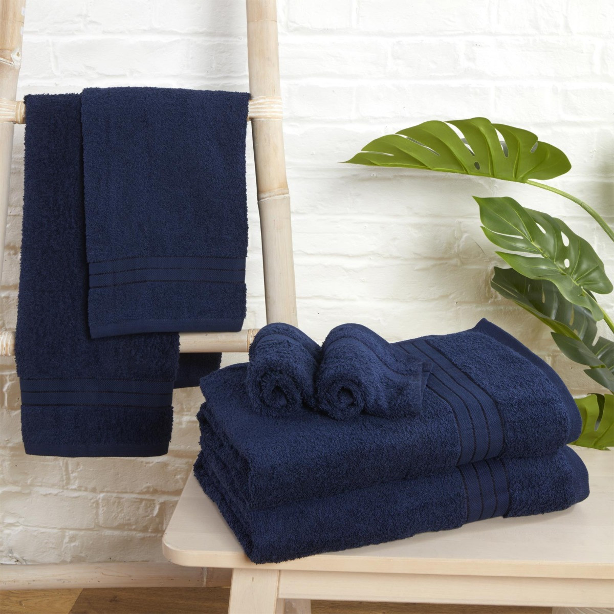 Brentfords 100 Cotton Flannel Face Cloth, Navy 1PC