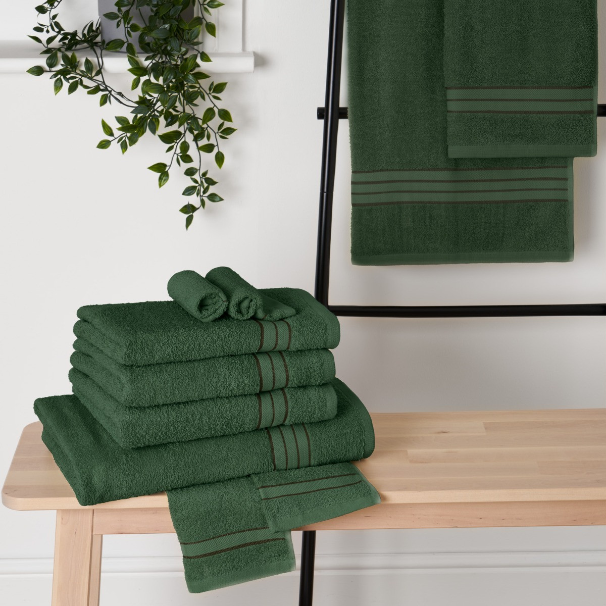Brentfords Towel Bale 10 Piece - Forest Green>