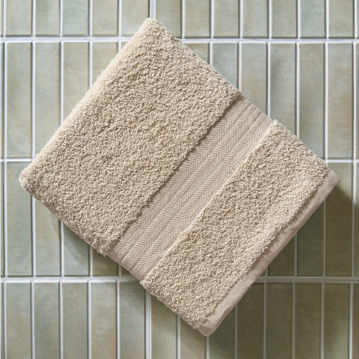 OHS 100% Cotton Hand Towel, Beige - 1PC>