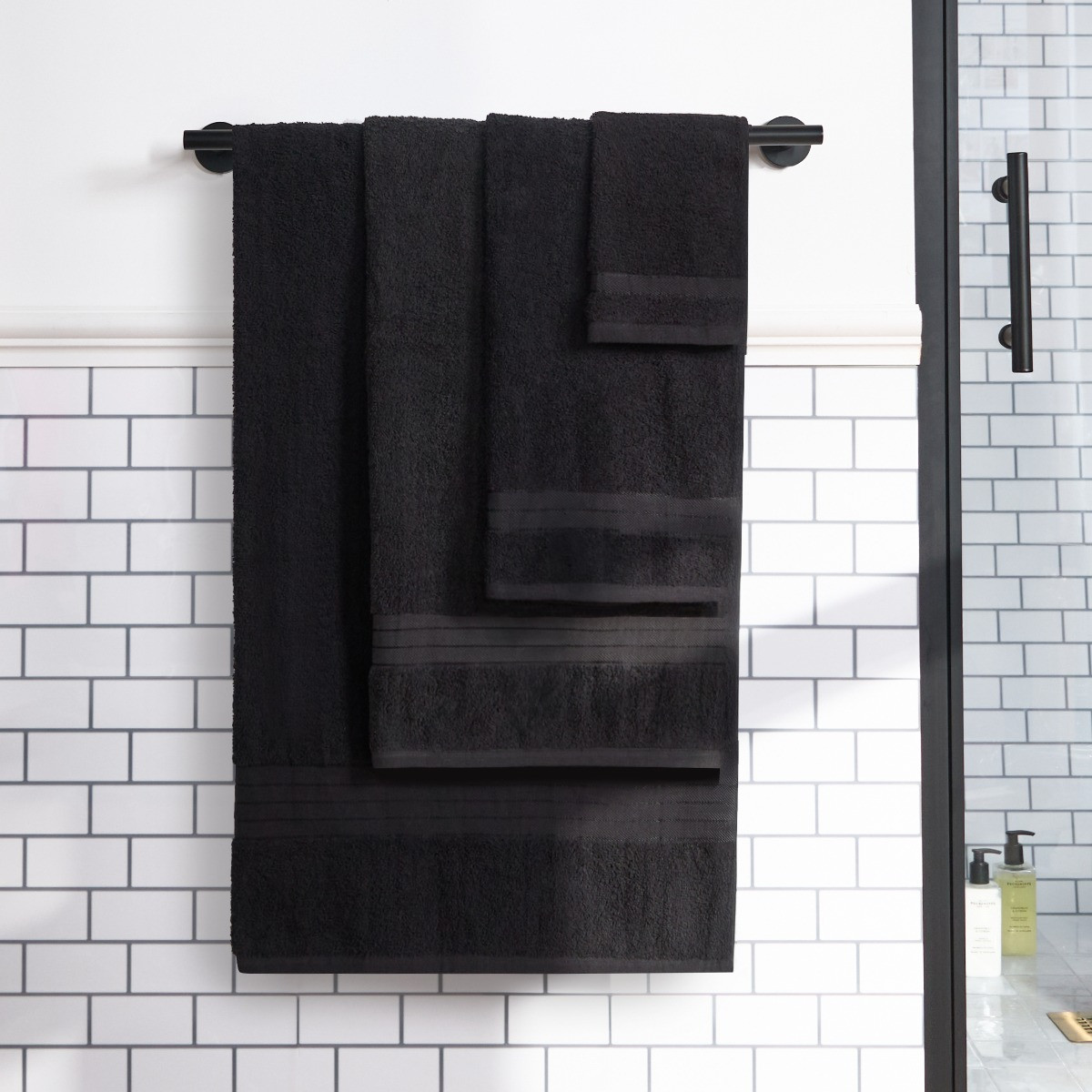 OHS 100%  Cotton Bath Sheet - Black>