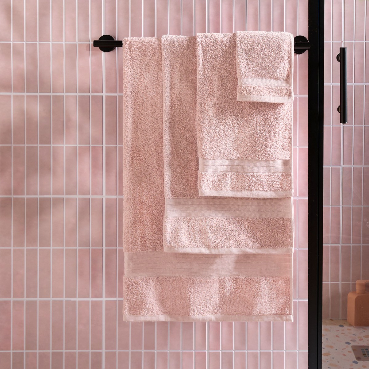 OHS 100% Cotton Hand Towel, Blush Pink - 1PC>