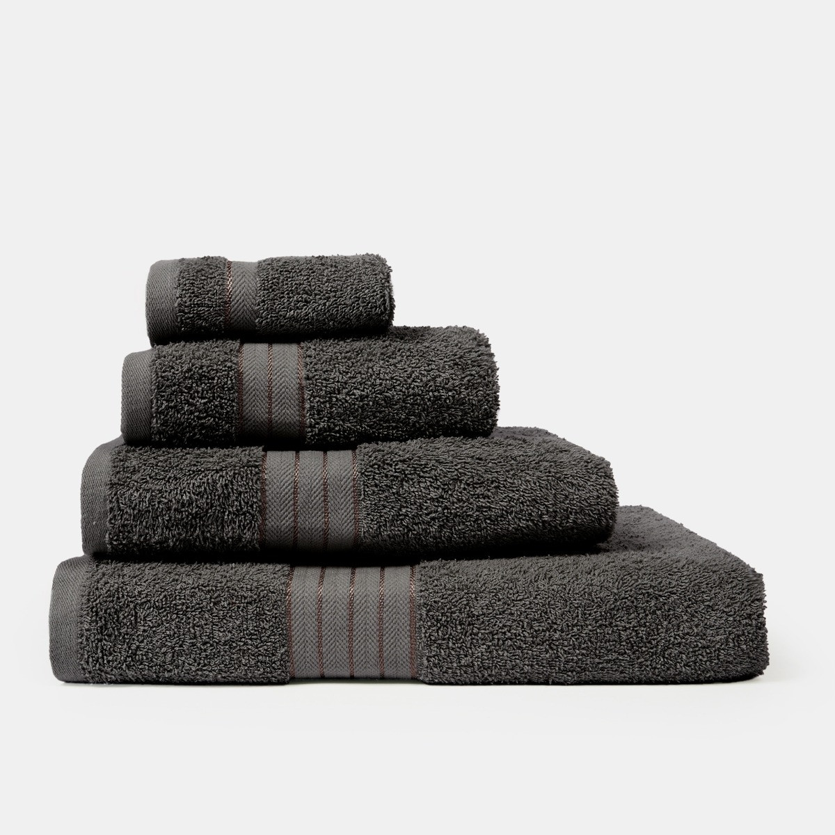 OHS 100% Cotton Bath Towel, Charcoal Grey - 1PC>