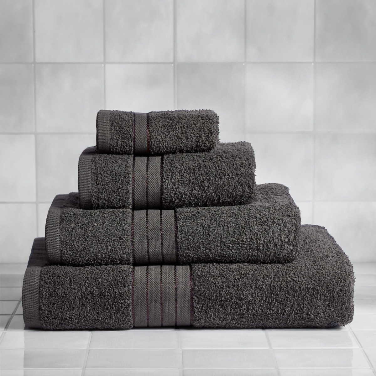 OHS 100% Cotton Bath Towel, Charcoal Grey - 1PC>
