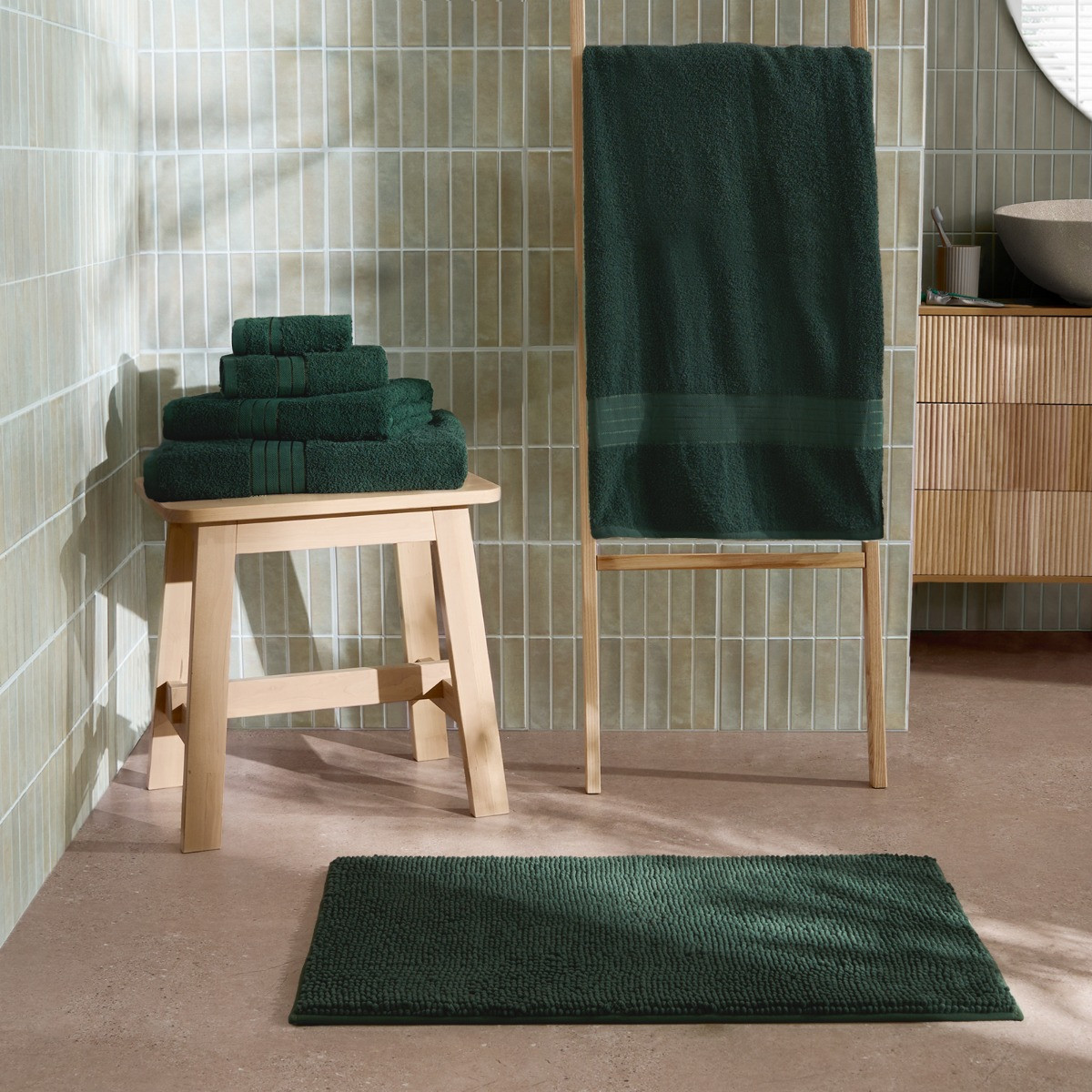 OHS 100% Cotton Bath Sheet, Forest Green - 1PC>