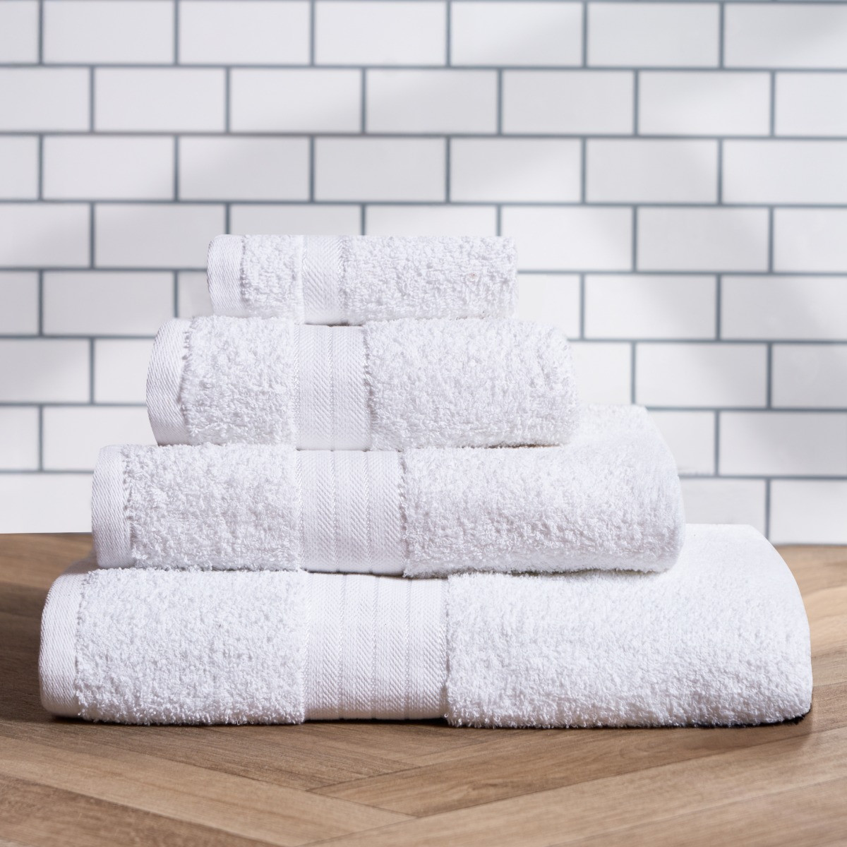 OHS 100% Cotton Hand Towel, White - 1PC>