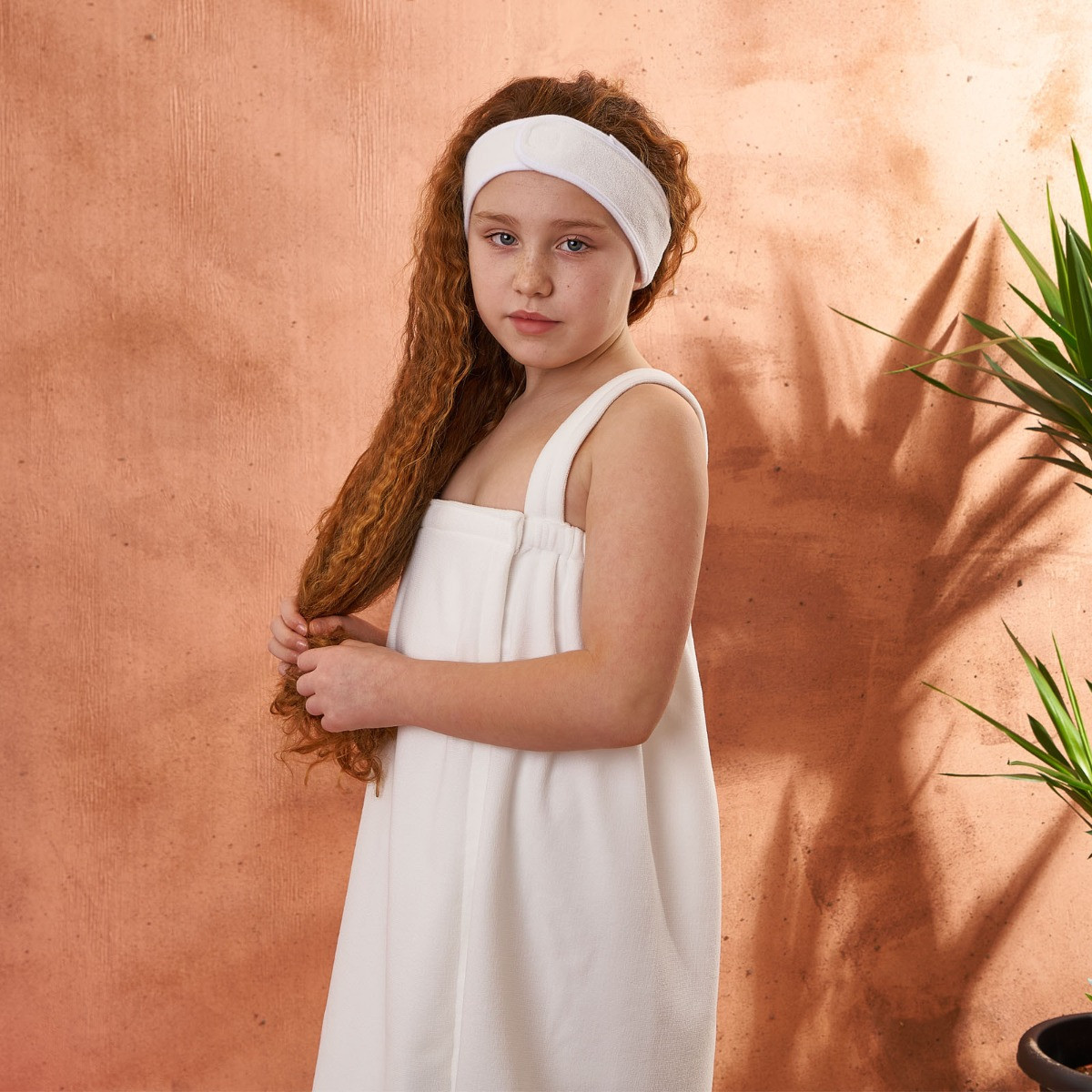 Brentfords Kids Towel Dress - White>