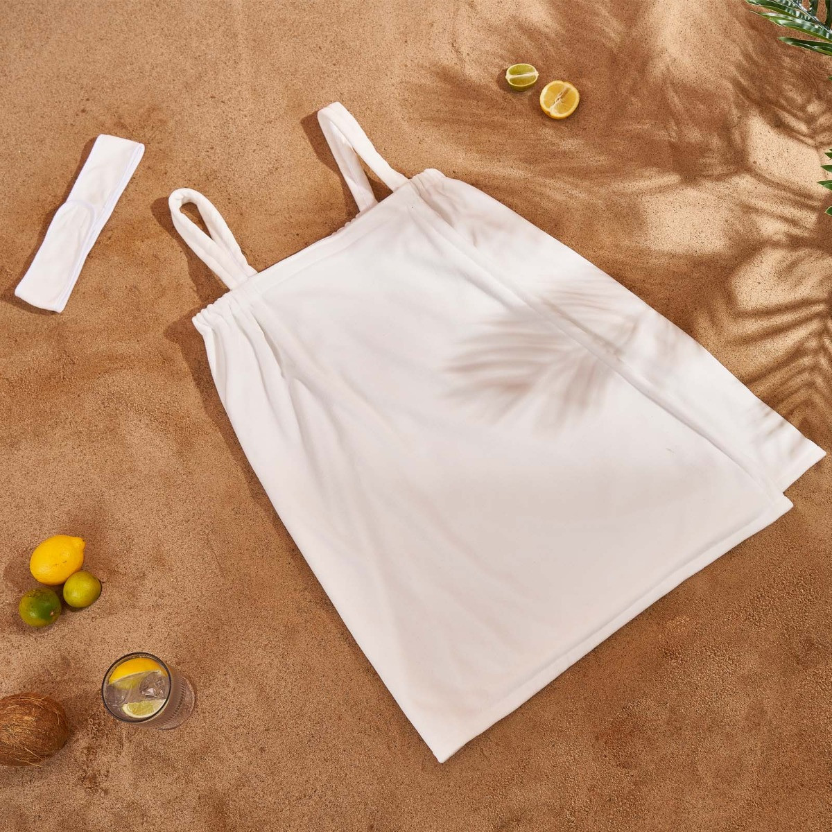 Brentfords Adults Towel Dress - White>
