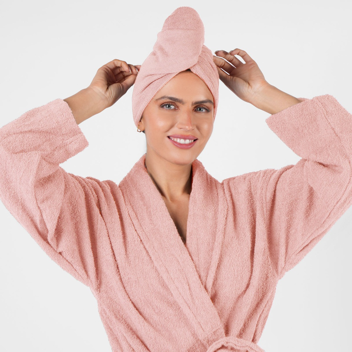 Brentfords Microfibre Hair Wrap Towel, Blush - 3pc>