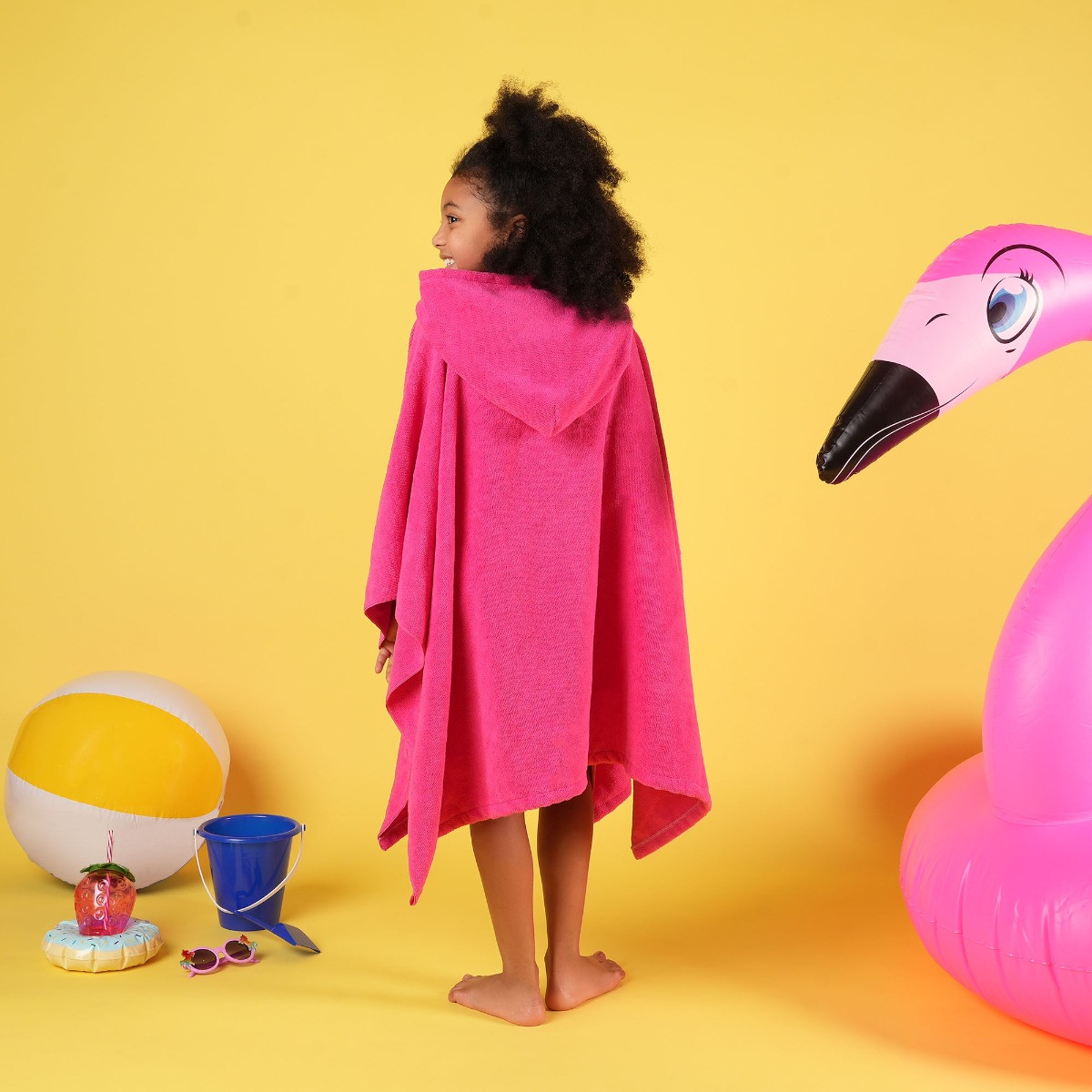 Brentfords Kids Poncho Towel Pink