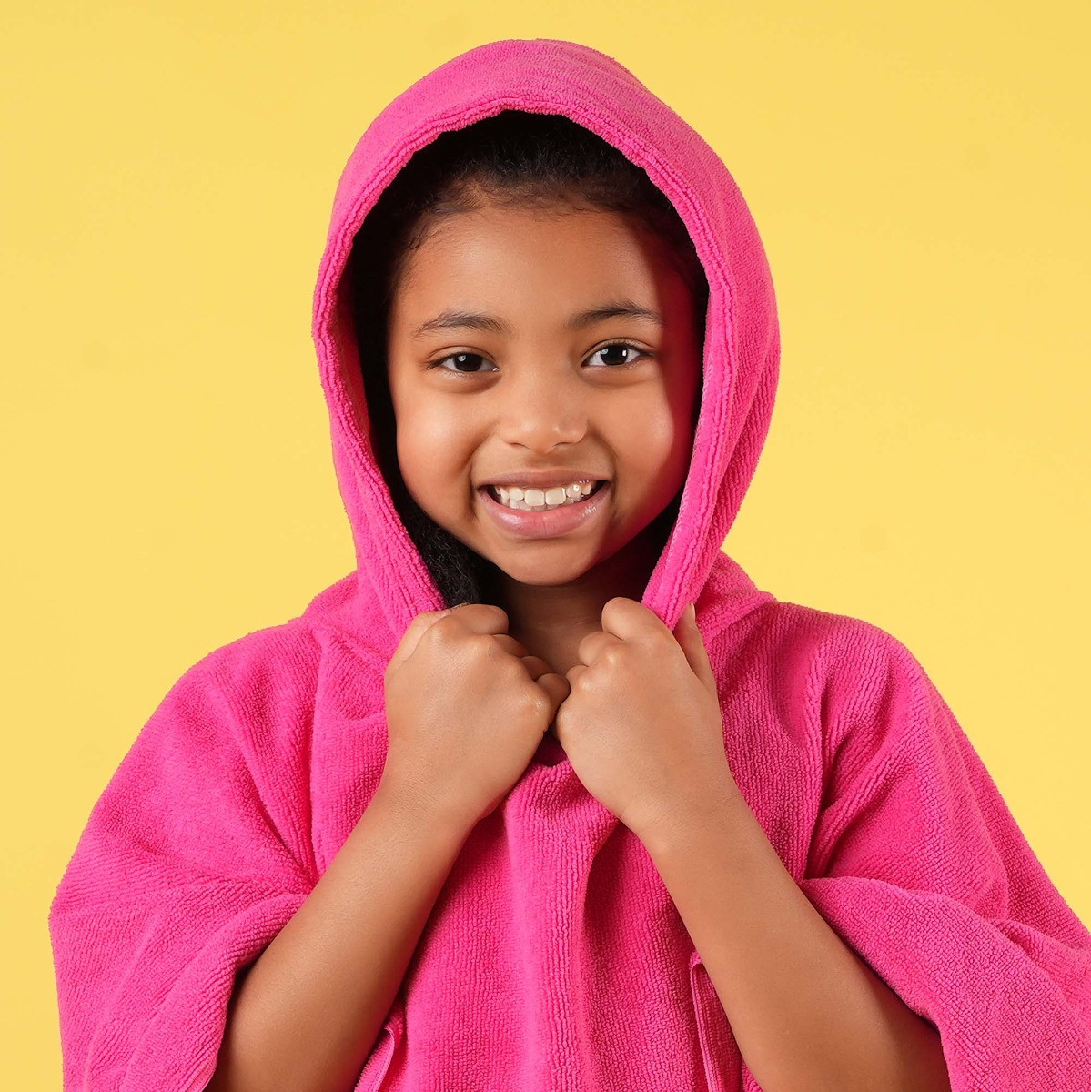 Brentfords Kids Poncho Towel, Pink - One Size>
