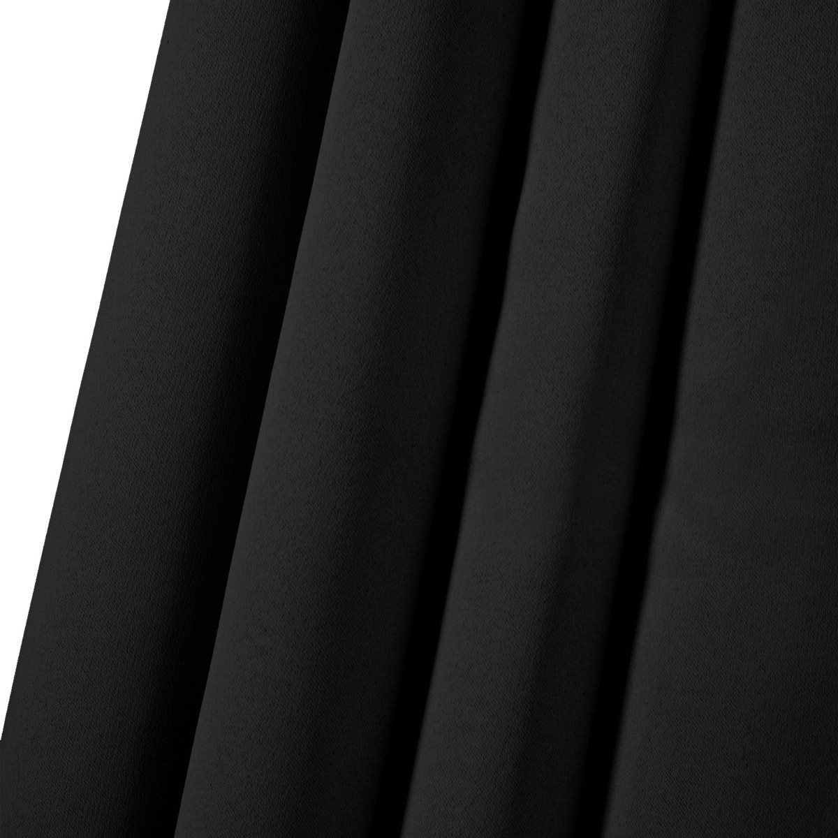 OHS Pencil Pleat Thermal Blackout Curtains - Black, 90" x 54">