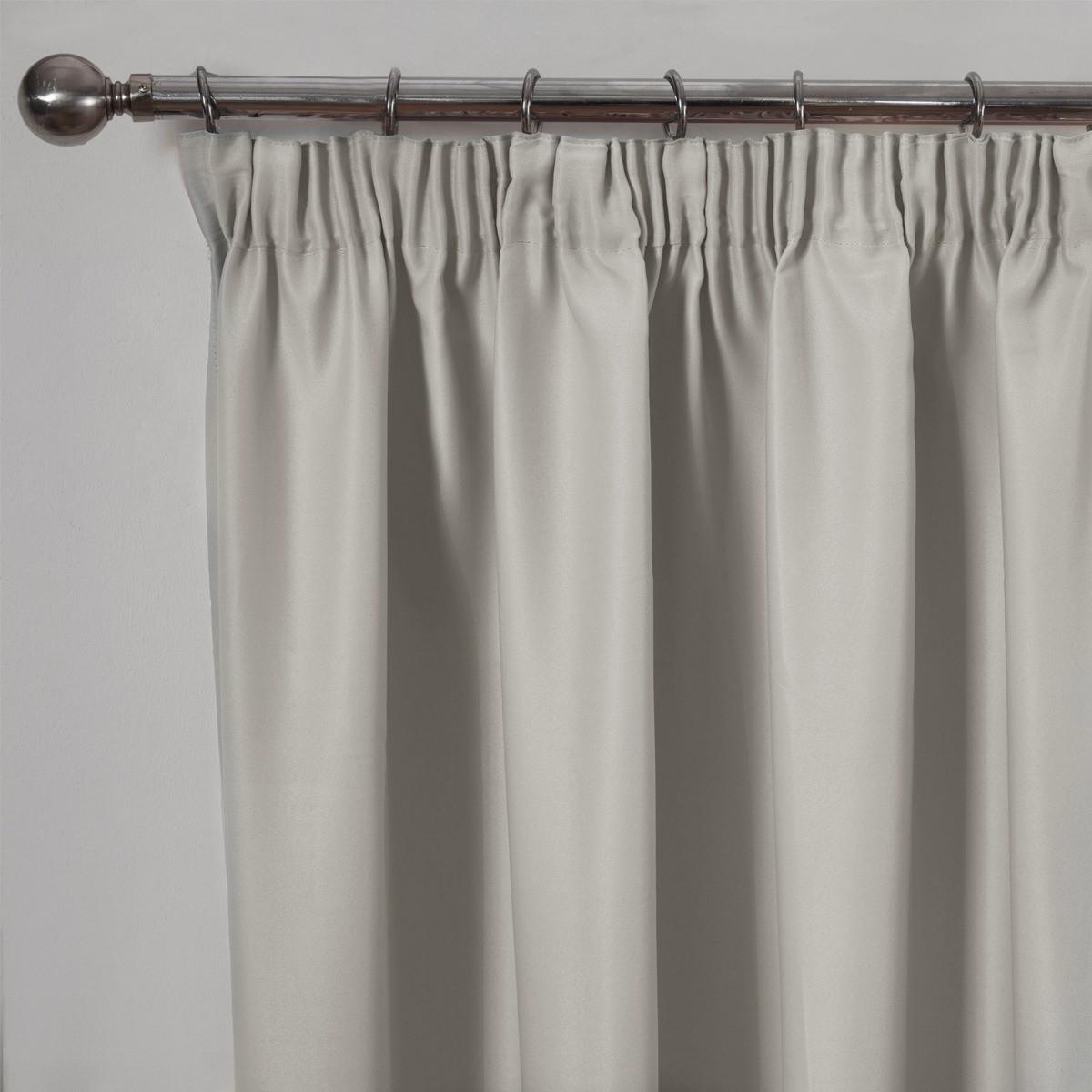 OHS Pencil Pleat Blackout Curtains - Ash Grey>