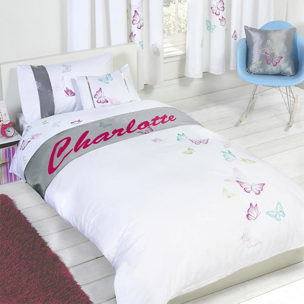 Charlotte - Personalised Butterfly Duvet Cover Set>