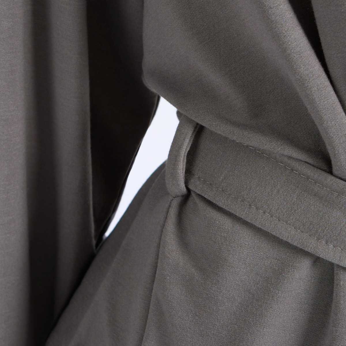 OHS Jersey Dressing Gown Robe - Charcoal>