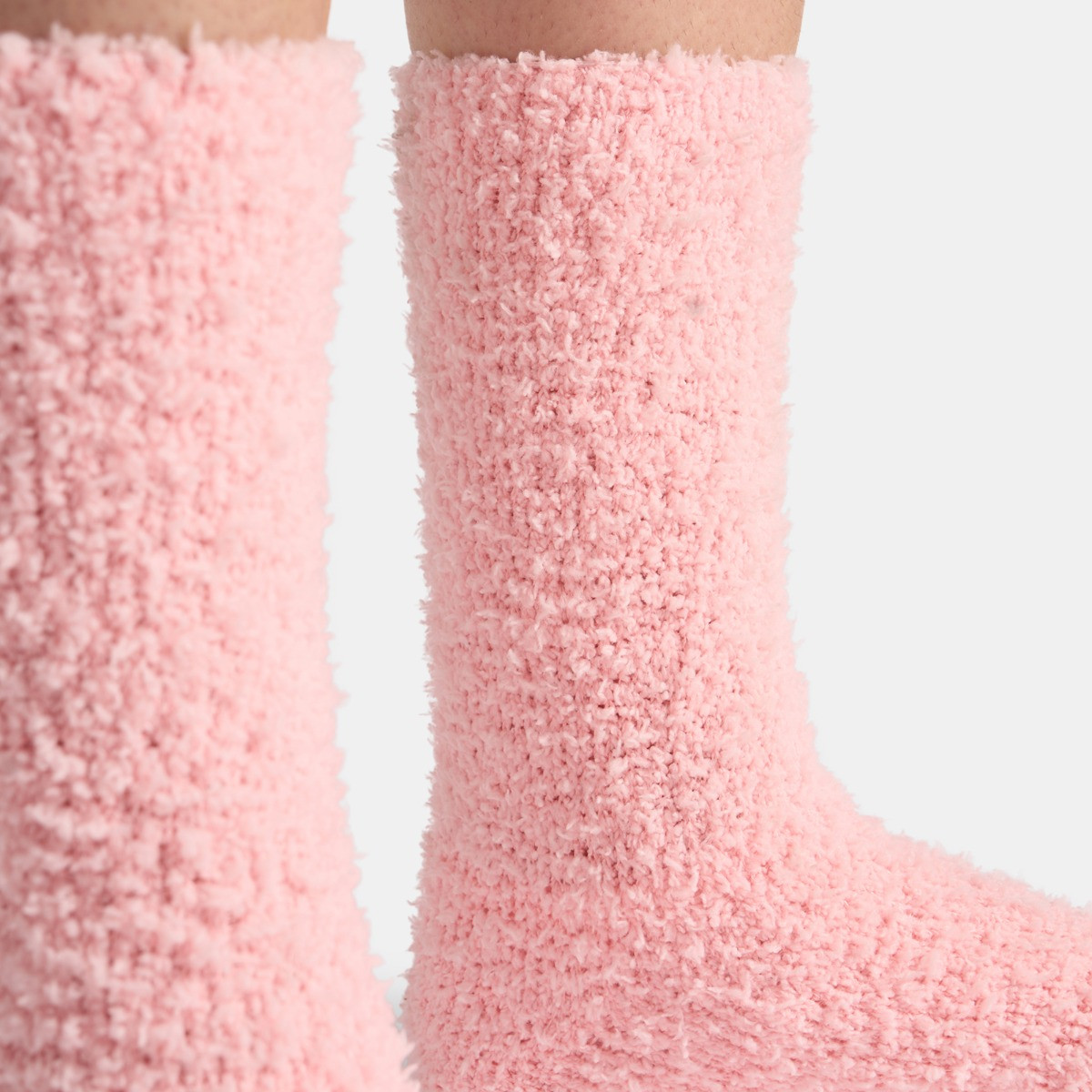 OHS 3 Pack Fluffy Fleece Socks - Grey Blush Cream>