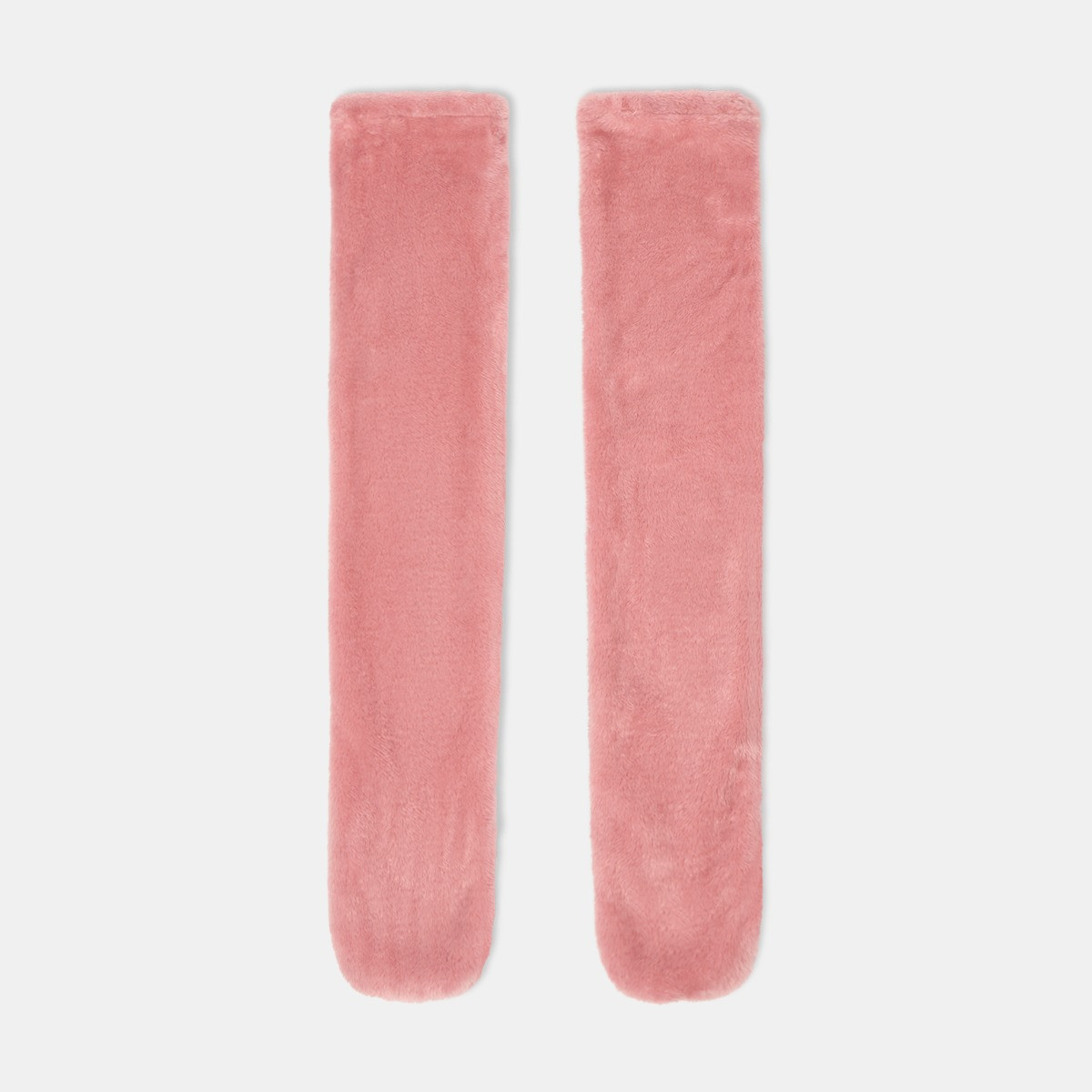 OHS Over The Knee Teddy Slipper Socks - Blush>