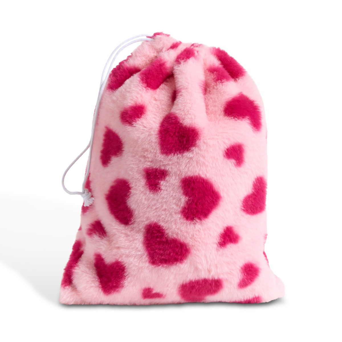 OHS Heart Print Cosy Hot Water Bottle Gift Set - Pink >